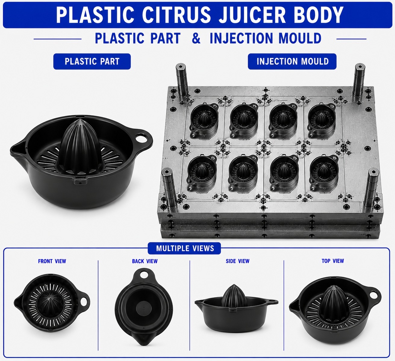 Plastic Citrus Juicer Body Mould and Moulding Service